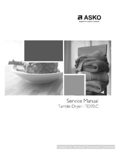 Asko TD70.C Tumble Dryer Service Manual