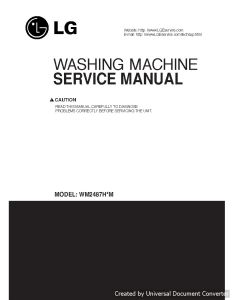 LG WM2487H-M Washing Machine Service Manual