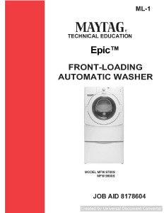 Maytag MFW 9700S Front-Loading Epic Washer