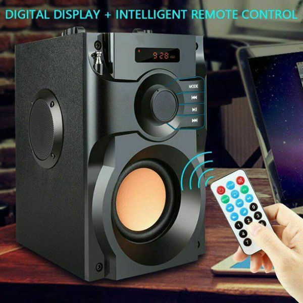 TOPCHANCES Portable Wireless Outdoor Speaker Large Bluetooth Loud With Bass Subwoofer Heavy Indoor FM Speaker