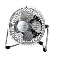 Comfort Zone 4" Quiet High-Velocity Portable Fan, Silver